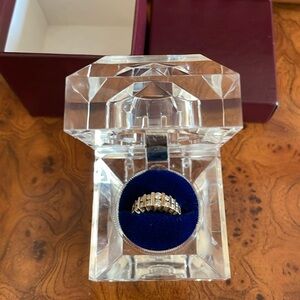 14K Gold ring with small diamonds. Hardly worn